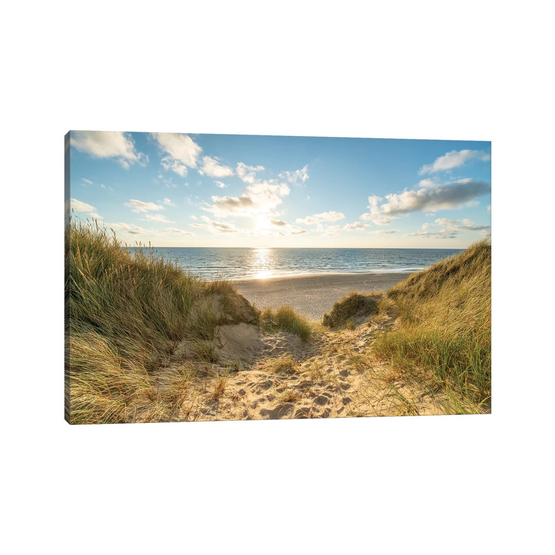 Dune Landscape At The North Sea Coast On Sylt by Jan Becke - Print on Canvas