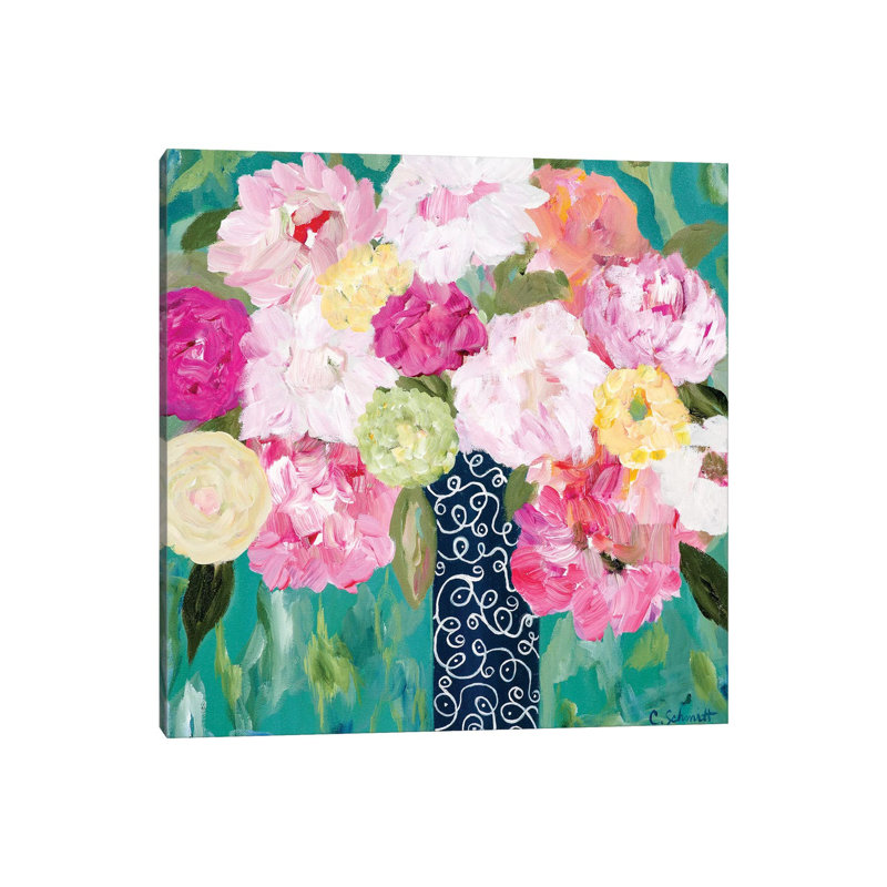 Botanical Splash 1 Piece Wrapped Canvas Painting, 30.48 cm H x 30.48 cm W