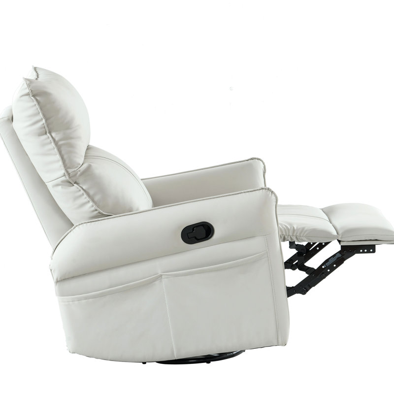 Chaise berçante pivotante 360 ° pour une atmosphère détendue - Fauteuil inclinable gris, stabilité de fabrication, Gris clair