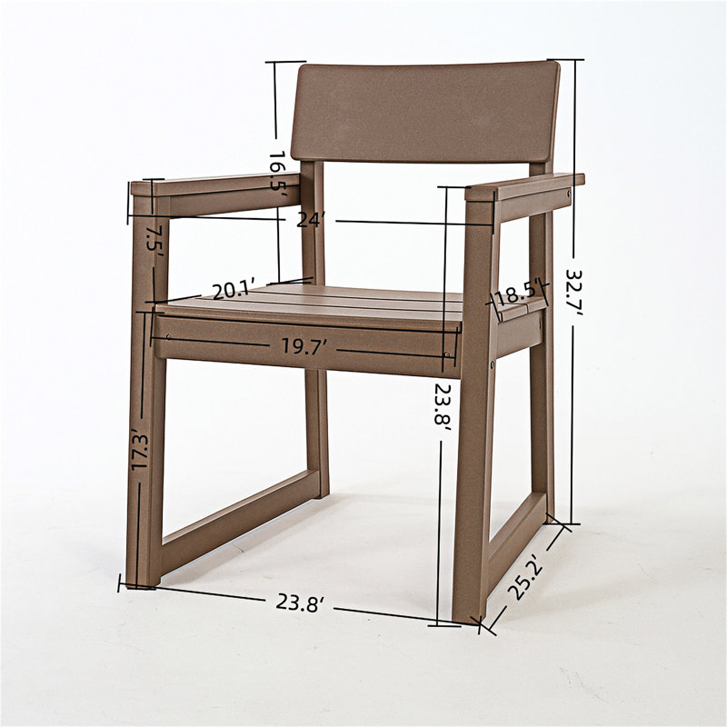 Chaise de salle à manger d'extérieur, Bois