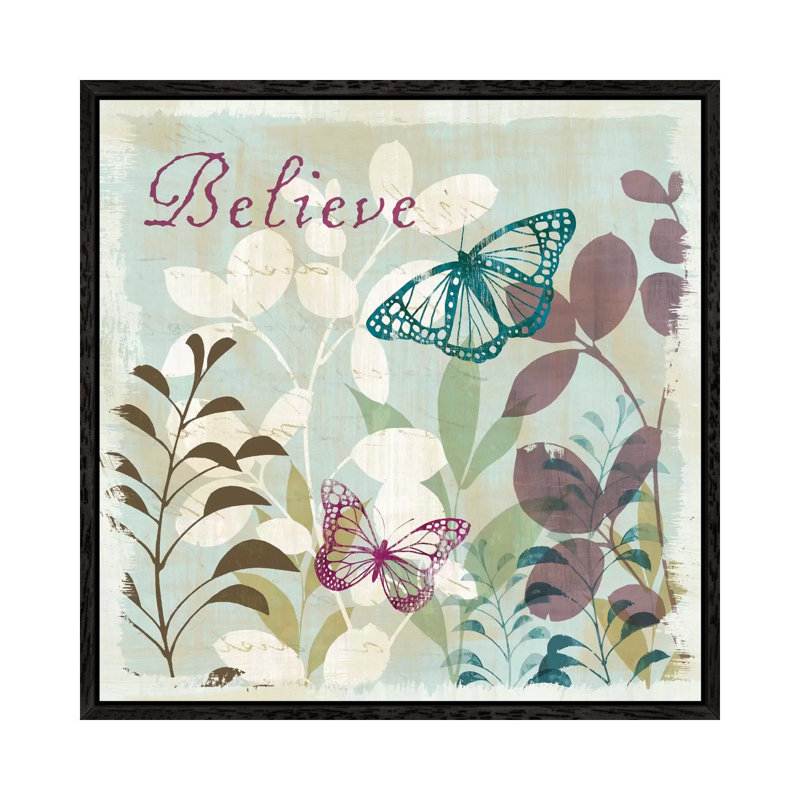 Be Leaves Spice II - Print on Canvas, 45.72 cm H x 45.72 cm W, Black Framed