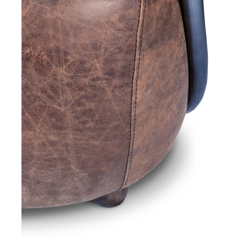 27" Wide Top Grain Leather Armchair