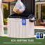 Poubelles extérieures Edrosie Inc en résine de 31 gallons avec couvercles, poubelles de patio noires escamotables-136901135