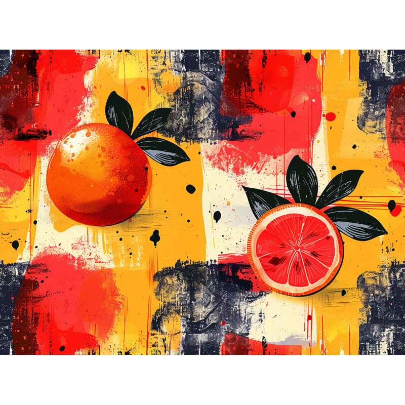 Coussin Fruit Illustration, Art coussins - 12166, H 18 po x l 18 po