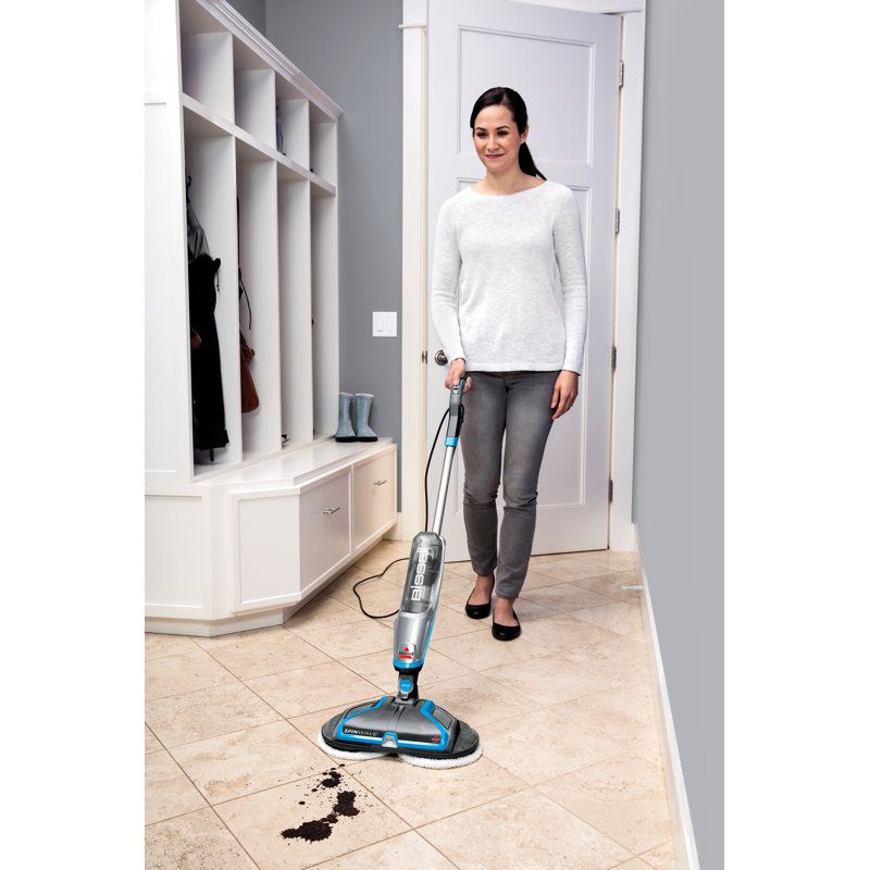 Green Spinwave Powered Hard Floor Mop with On-Demand Spray