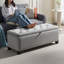 Banc rembourré en tissu avec 4 pieds-230742551