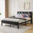 Bed Frame, Storage Headboard with Charging Station-832905735-832905734