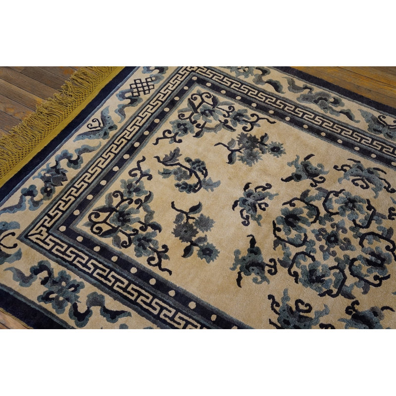 Antique Chinese - Silk Knotted Rug