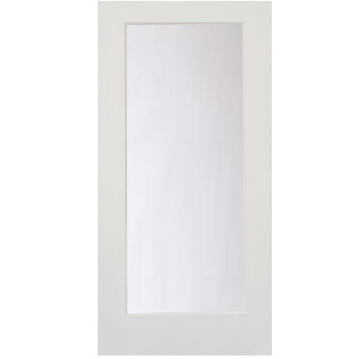 80'' Solid + Manufactured Wood Glass without Installation Hardware Kit Slab Door