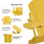  Chaise Adirondack pliante Cheryce en PEHD avec porte-gobelet-108531380