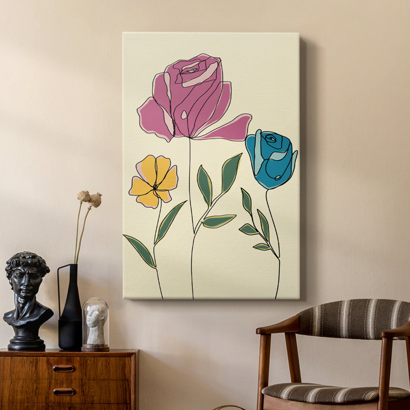 Coloré floral II - galerie Cavas sur mesure, H 60 po x l 40 po