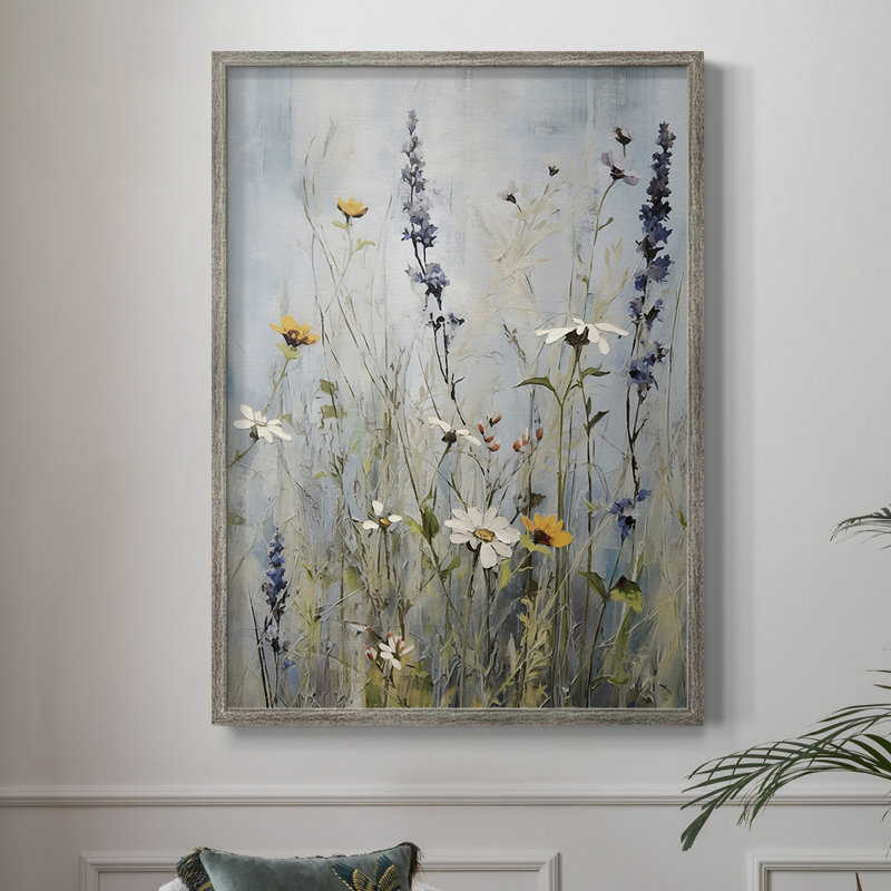 Reproduction encadrée FLORAL Series Dccxxx - bois massif, H 15 po x l 12 po