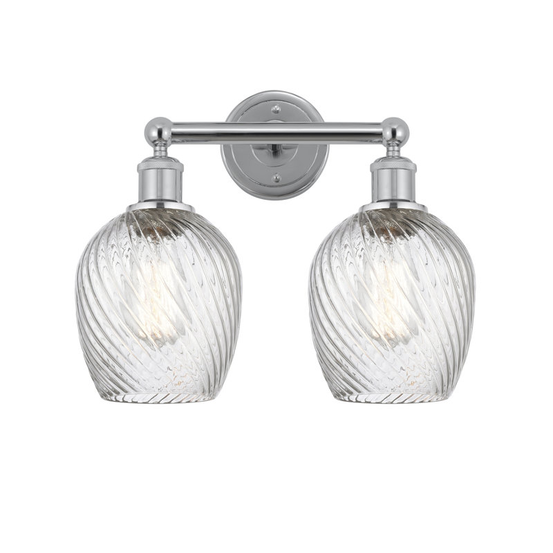 Éclairage pour meuble-lavabo à 2 lumières 14 pouces Orianne, Chrome poli