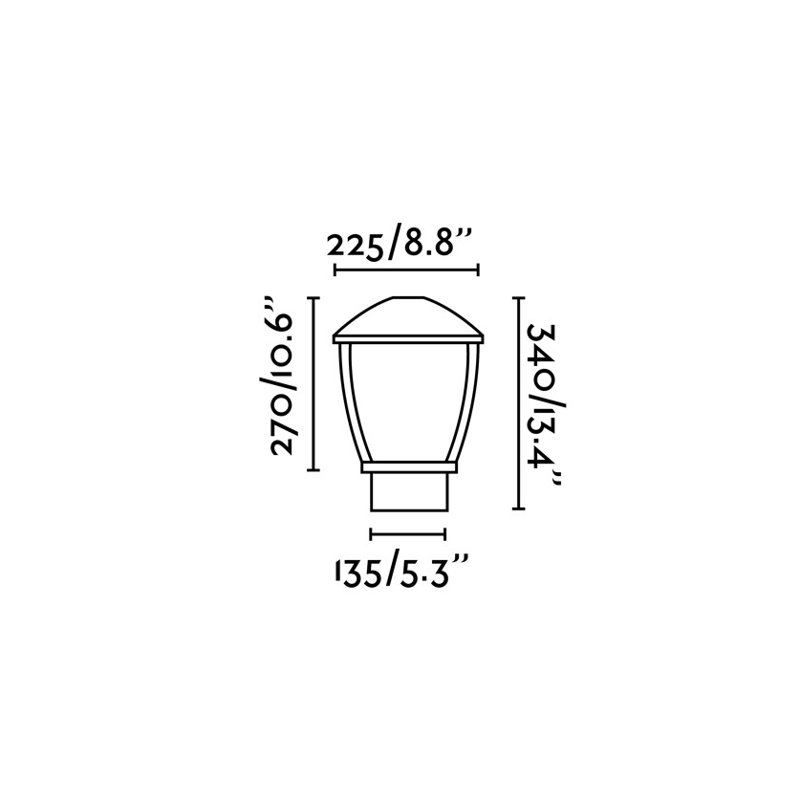 Mullens Pathway Light, 34 cm H x 22.5 cm W