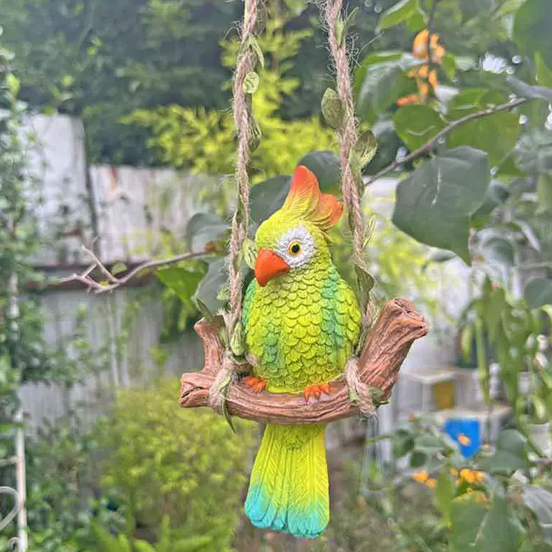 Figurine de balançoire en résine en résine, Vert