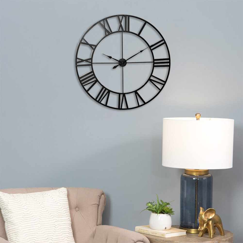 Crannell Vintage Wall Clock with Roman Numerals for Home Decor