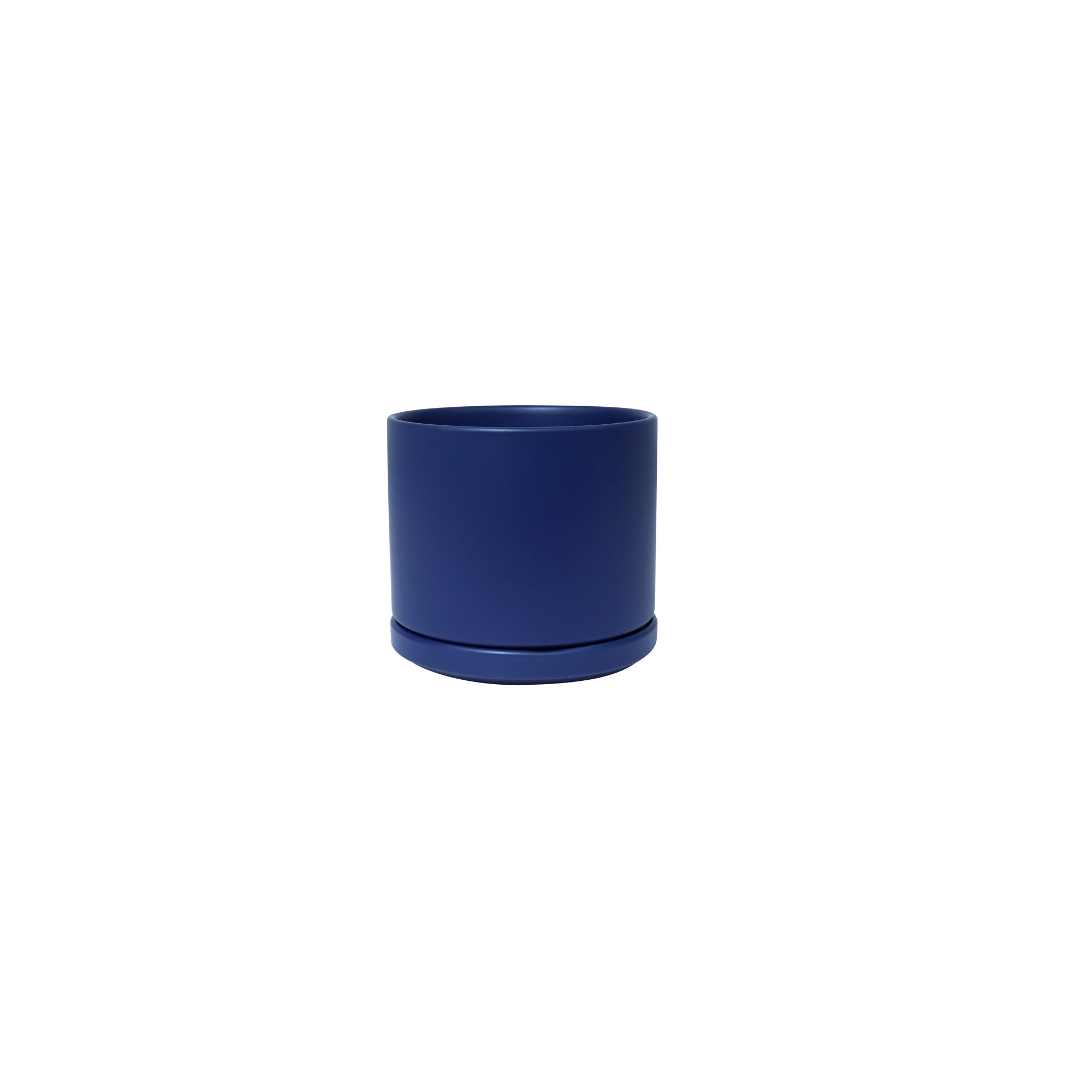 Cheryl Handmade Ceramic Pot Planter, Blue, 7.5" H x 8" W x 8" D