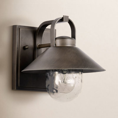 Ridge - Medium Outdoor Lantern - Bronze Finish - Clear Seeded Glass