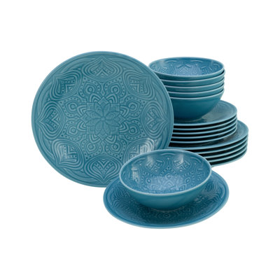 Creatable Porcelain China Dinnerware - Set of 18