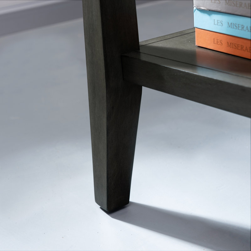 Hazleton Solid Wood Wedge Table, Smoke Gray
