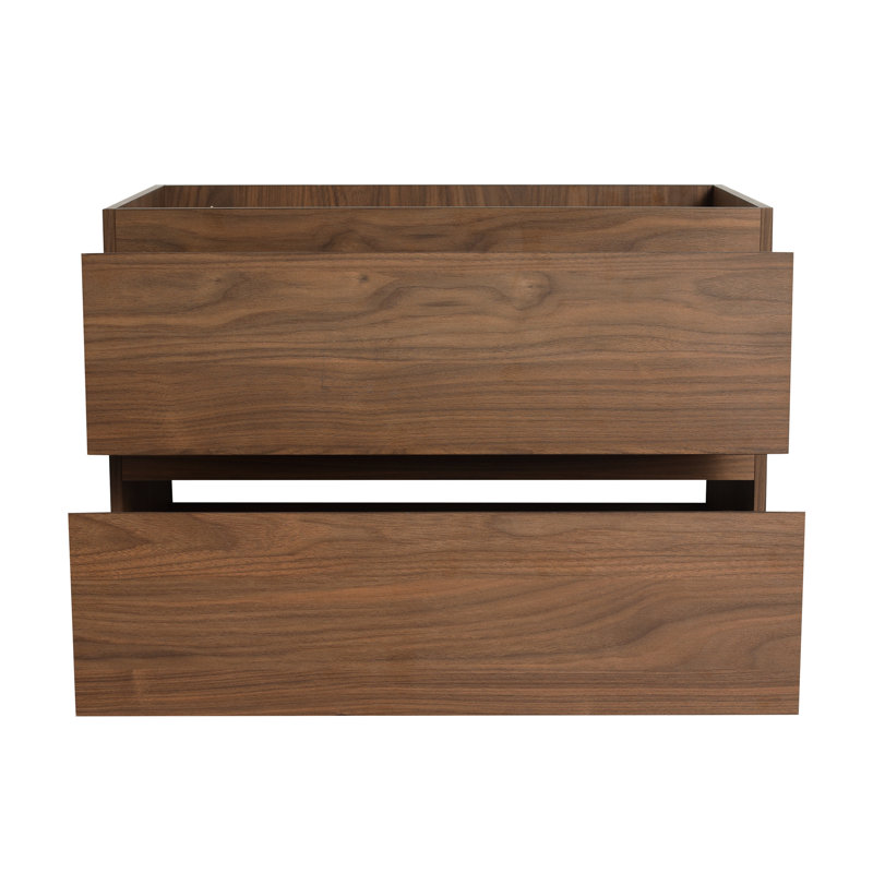 30" Bathroom Cabinet - Modern Brown Oak With Water- Coating And Ample Shelf Space Vanity Finish Easy Surface, Brown Oak, 30"