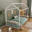 Structure de lit de style Montessori, lit en forme de maison avec barrières de sécurité verticales, assemblage facile, sans lattes-1324588381-1324588382