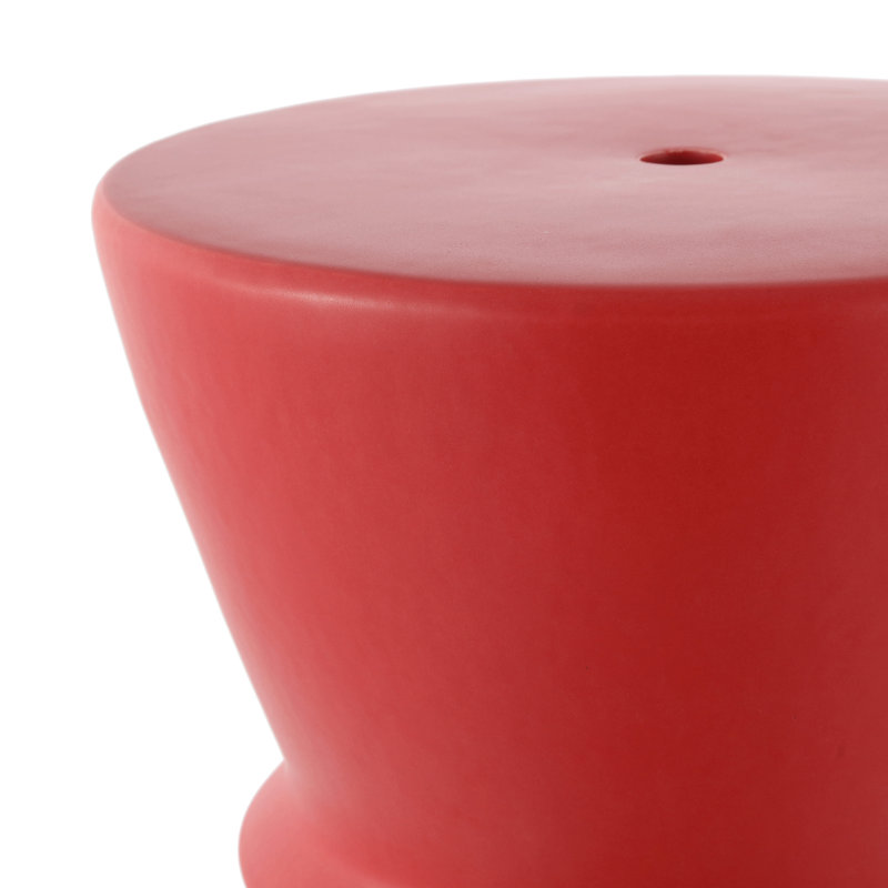 Jande Ceramic Accent Stool, Red