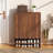 24 Pair Shoe Storage Cabinet With Adjustable Shelves-797827652