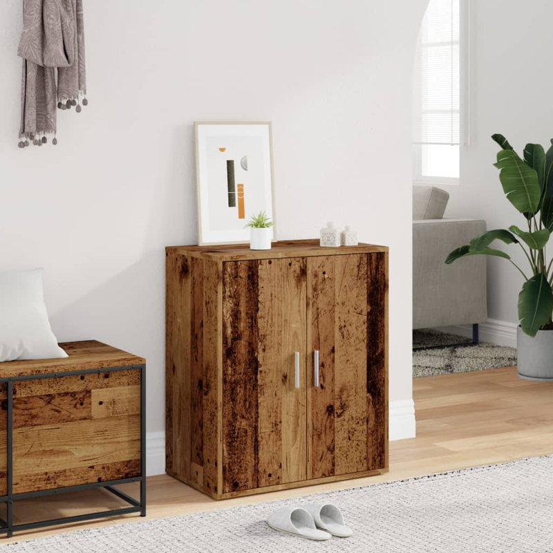 Shoe Cabinet 60x35x70 cm Engineered Wood, Reclaimed Wood