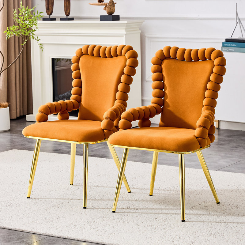 Chaises de salle à manger orange