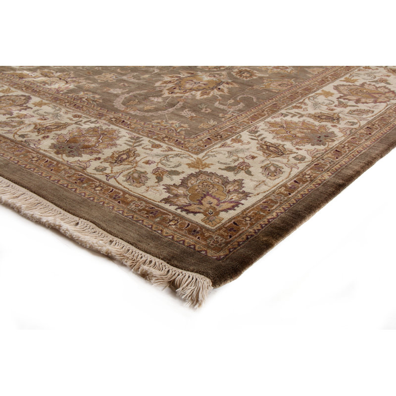 Intricate Agra Hand Woven Wool Oriental Area Rug, Rectangle 12' x 18'
