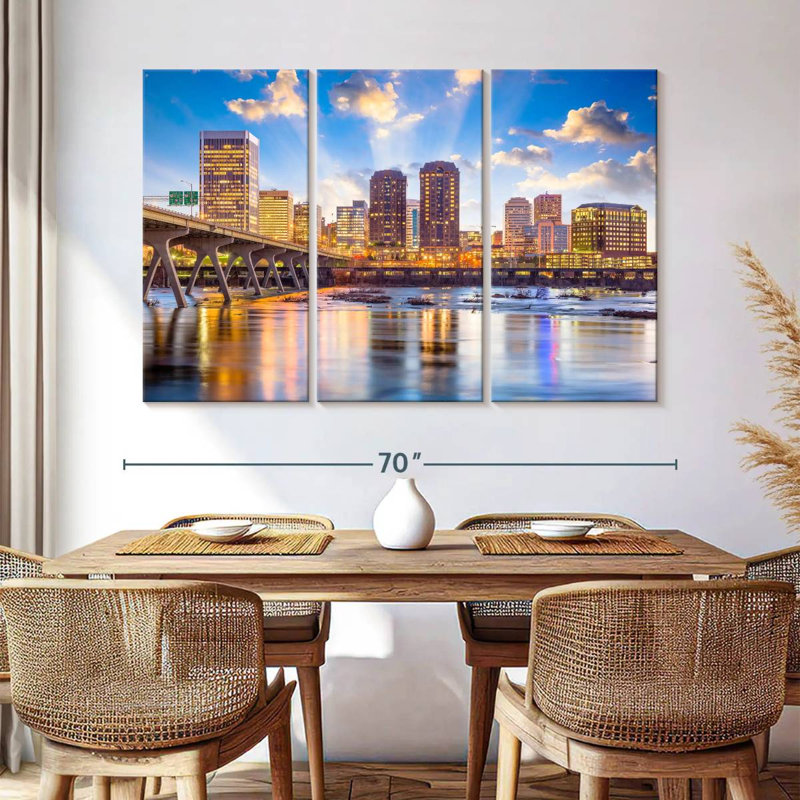 Senne Richmond From James River, 42" H x 65" W