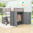 Loft Bed With Desk, Drawers, And Wardrobe-853863671-853863665