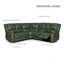 Canapé modulaire inclinable en similicuir 6 pièces avec console de rangement et porte-gobelets-843447424