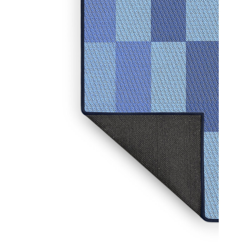 Tapis de zone bleue à motifs, Rectangle 5 pi x 7 pi