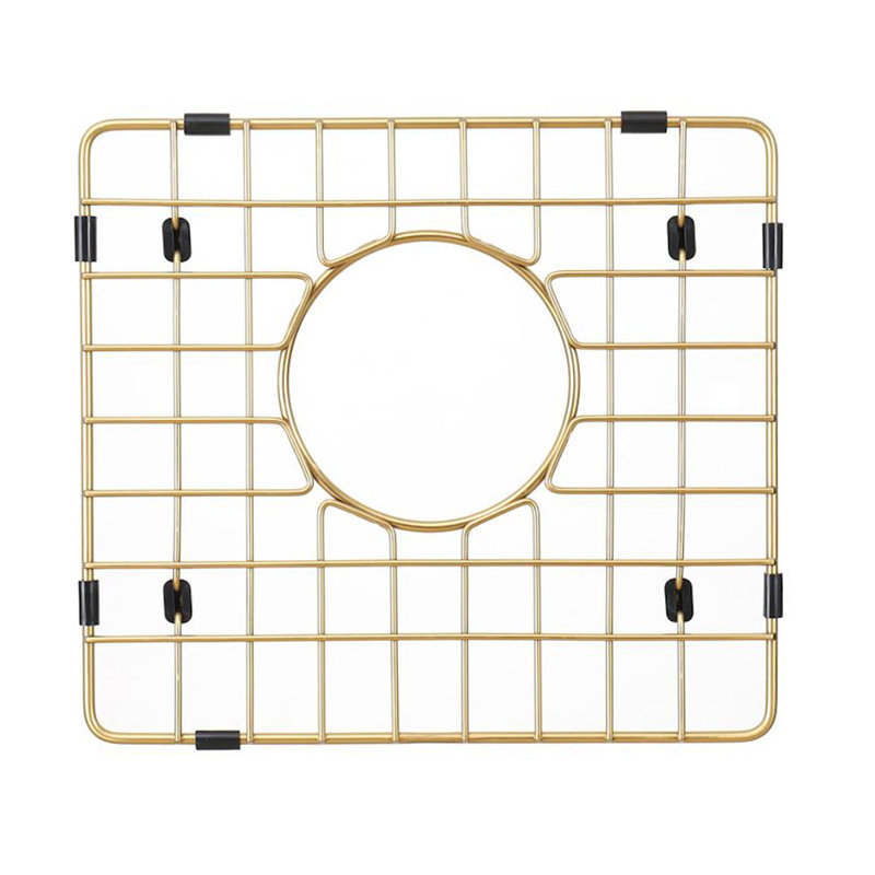 Starstar Sinks Protector Matte Gold 304 Stainless Steel Kitchen Sink Bottom Grid, Rack (11.5 L X 10.5 W)