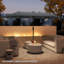 Grand parasol de patio 13 pi avec lumières solaires à DEL et manivelle 12 baleines robustes-1378704945