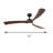 Ceiling Fan Light With 3 Solid Wood Blades-112997721