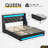 Komor Upholstered Storage Bed with Charging Station and LED Lights-1052387189-1052387190