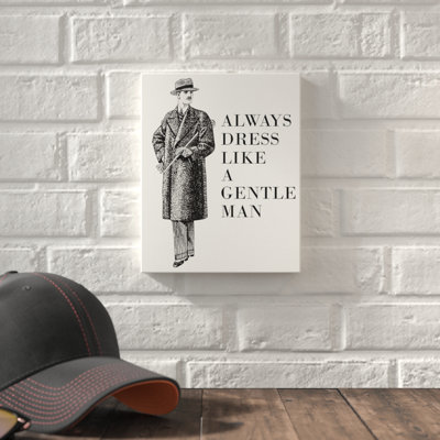 « always like a pour homme », impression sur toile tendue