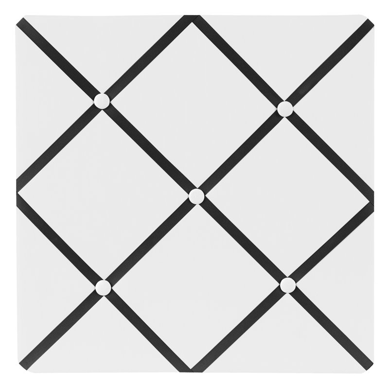 Hotel Wall Mounted Photo Memo Board, White and Black