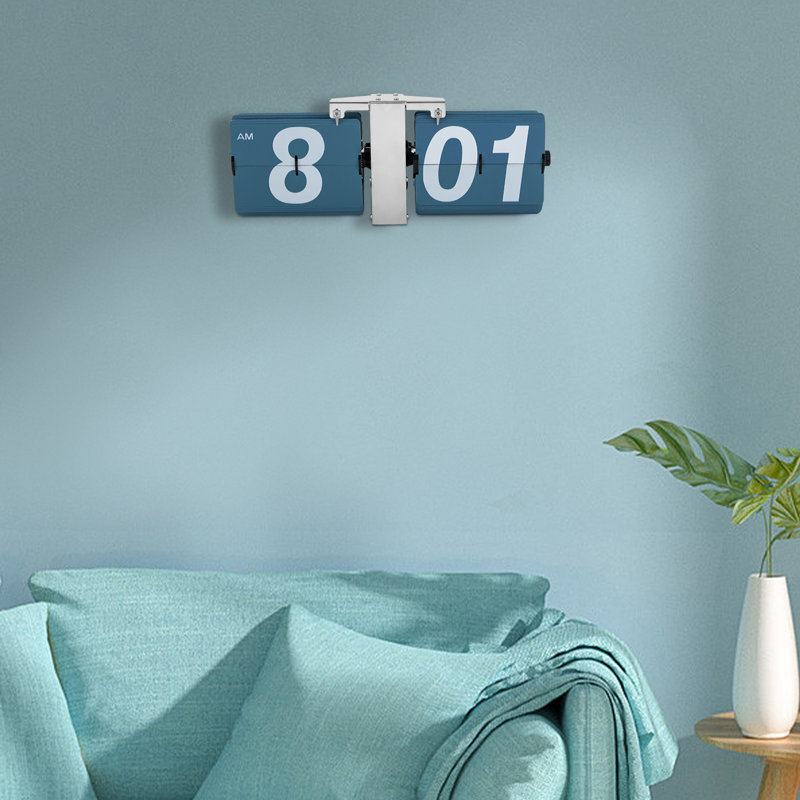 Metal Wall Clock, Blue
