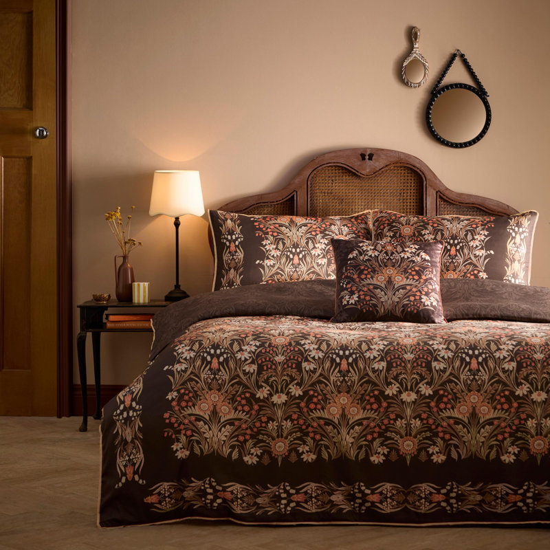Cotton Floral Duvet Cover Set with Pillowcases Included, Super King Duvet Cover + 2 Standard Pillowcases