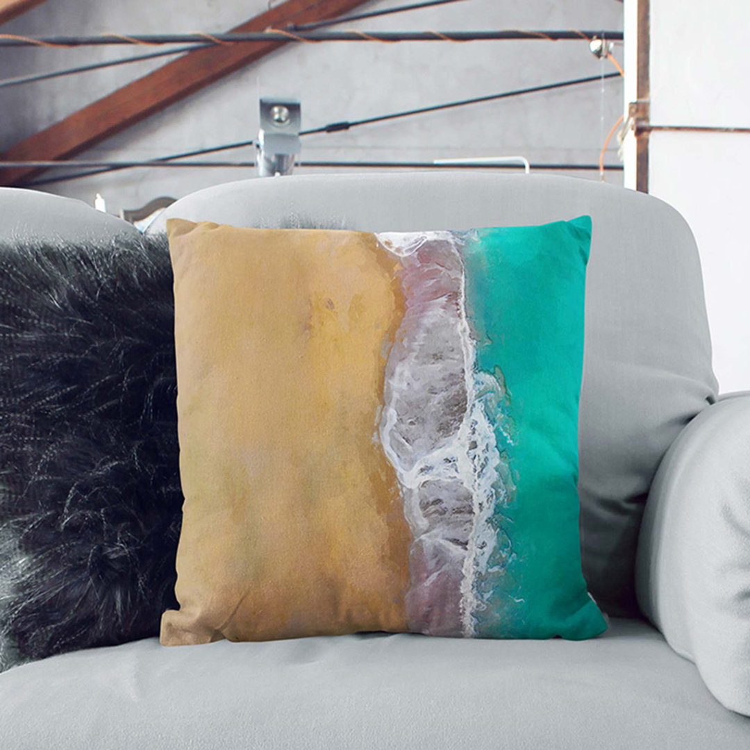 Gold Coast Beach in Australia in Abstract Cushion with Filling