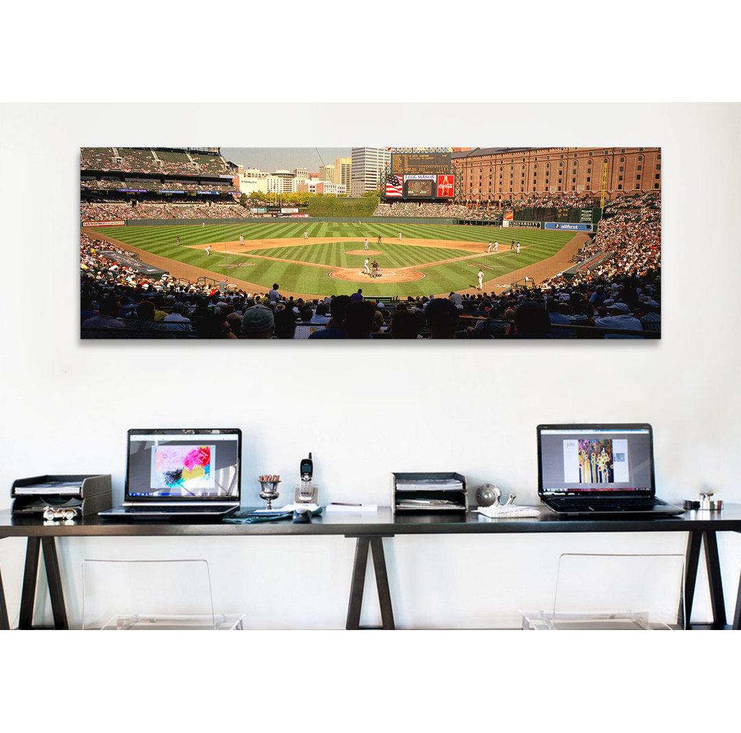 Camden Yards Baseball Game Baltimore, Maryland - Wrapped Canvas Photographic Print East Urban Home 