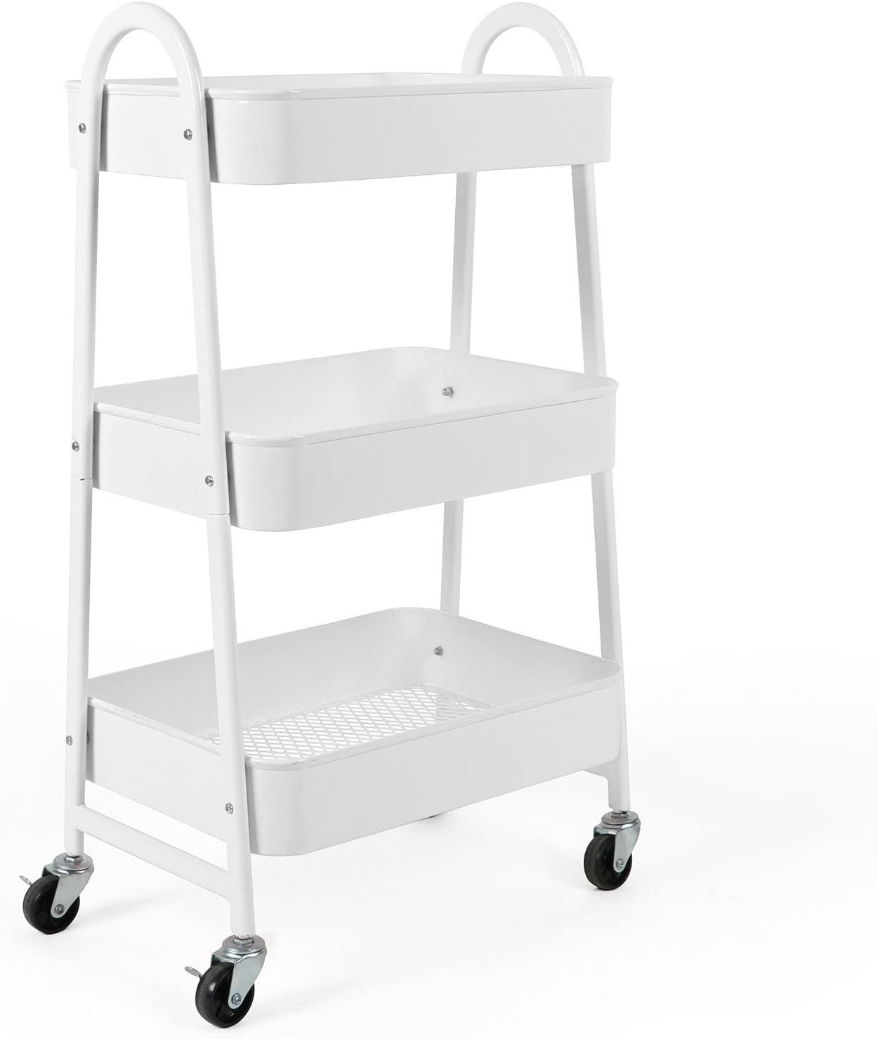 HomCom 32 2 H X 16 9 W Utility Cart With Wheels Wayfair   322 H X 169 W Utility Cart With Wheels 