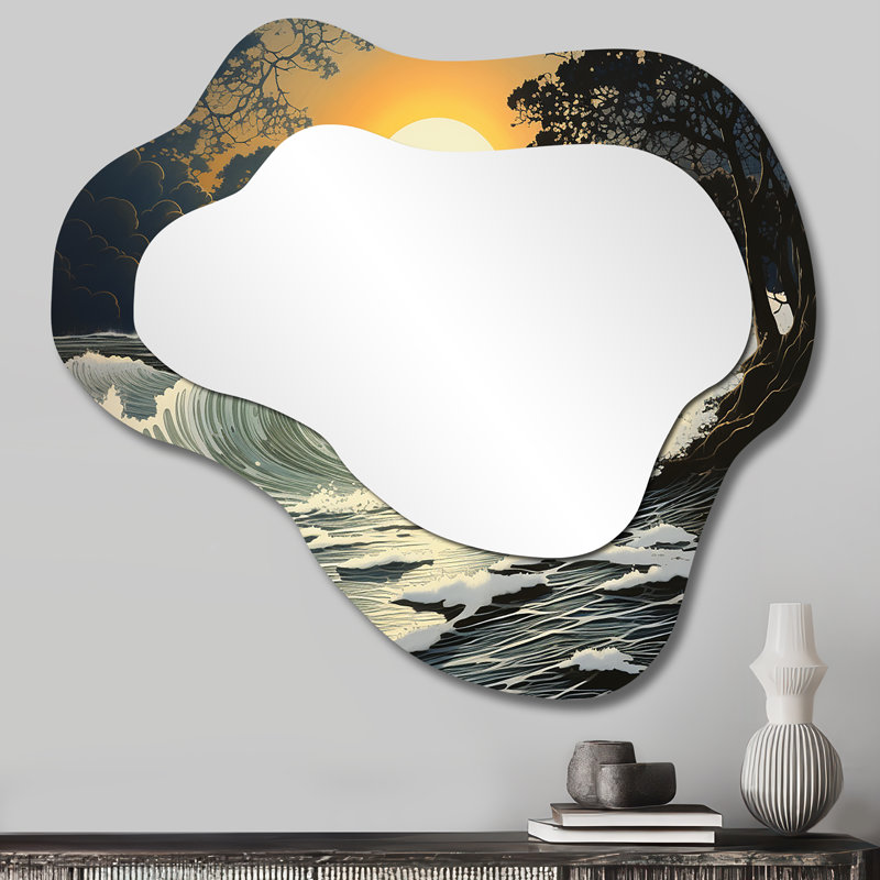 Miroir mural argenté, 25 po x 28 po