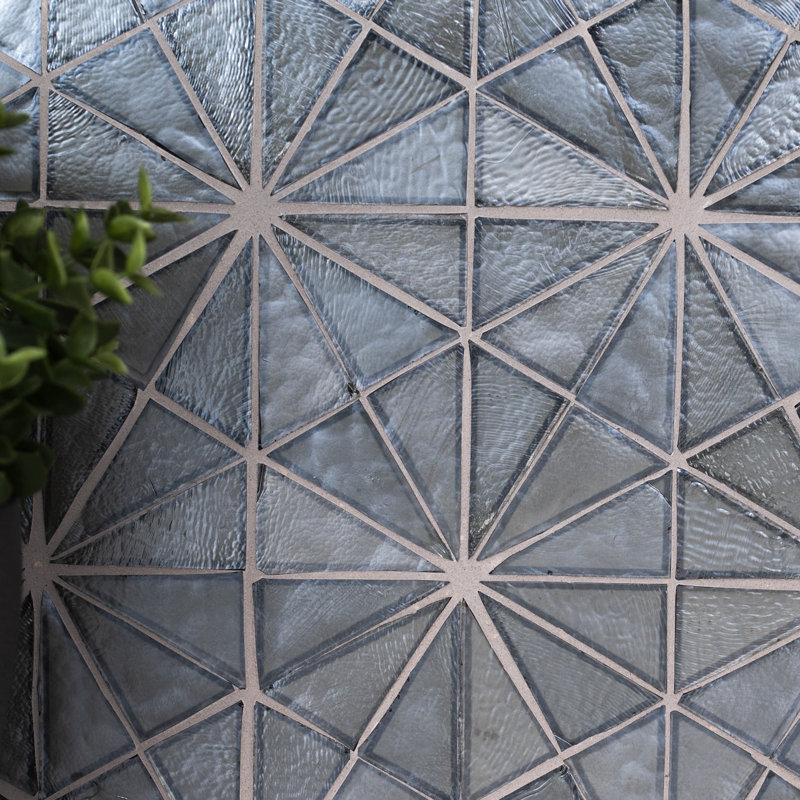 Rietto Celestia Fog Hexagon 9 in. x 15 in. Glossy Glass Mosaic Wall Tile, Celestia Fog