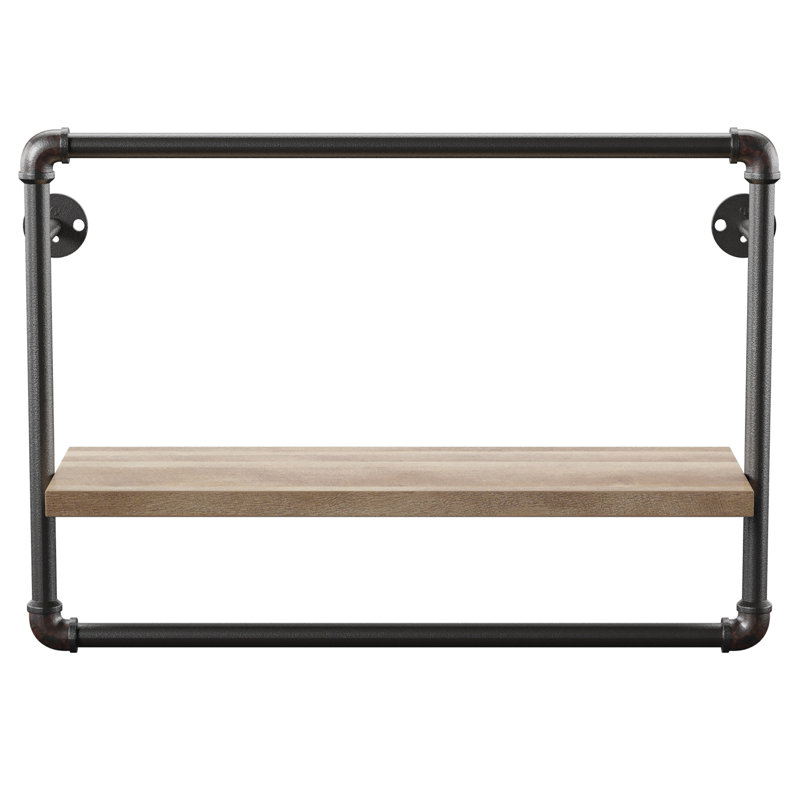 Franklin Industrial Pipe Shelves, 16.25" H x 21.63" W x 7.25" D