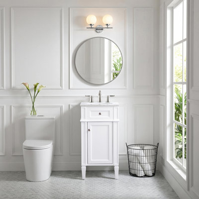 Rivers 18'' Single Bathroom Vanity with Marble Top